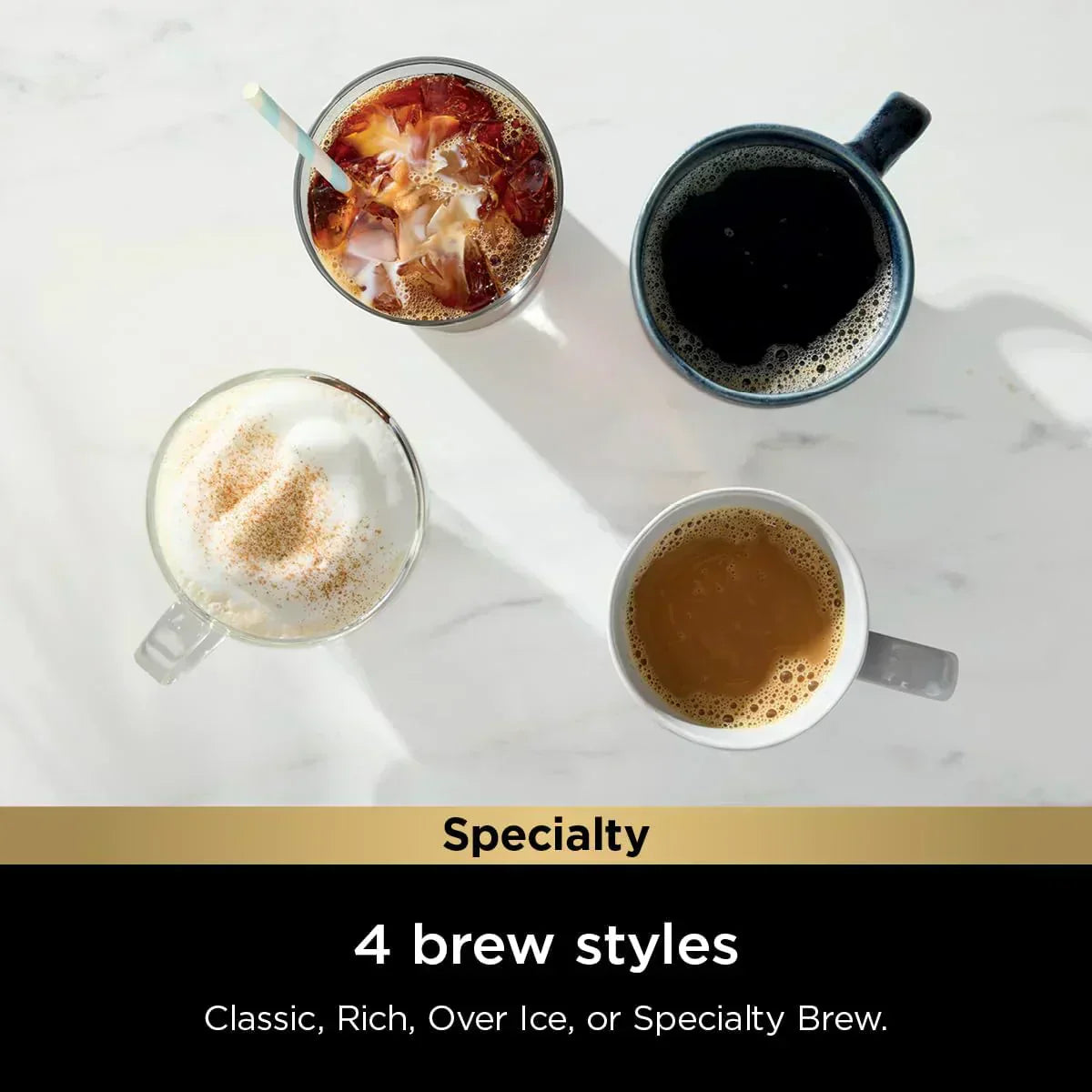Ninja Coffee Maker Single Cup Brews with pods and grounds K-Cup compatible 4 brewing methods
