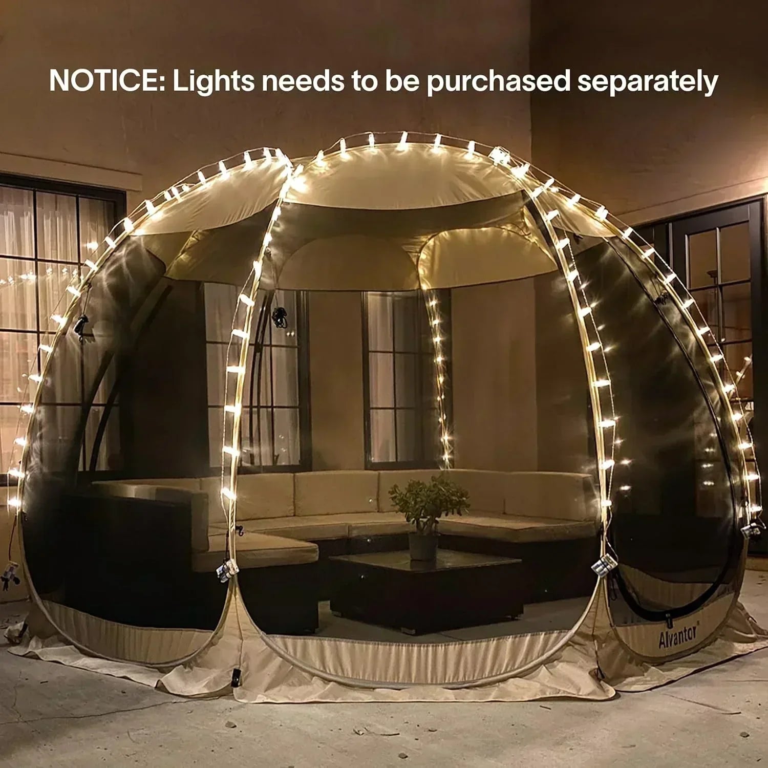 Alvantor Screen House Gazebo Pop Up Igloo Screened Canopy Tent with Mosquito Netting Sides
