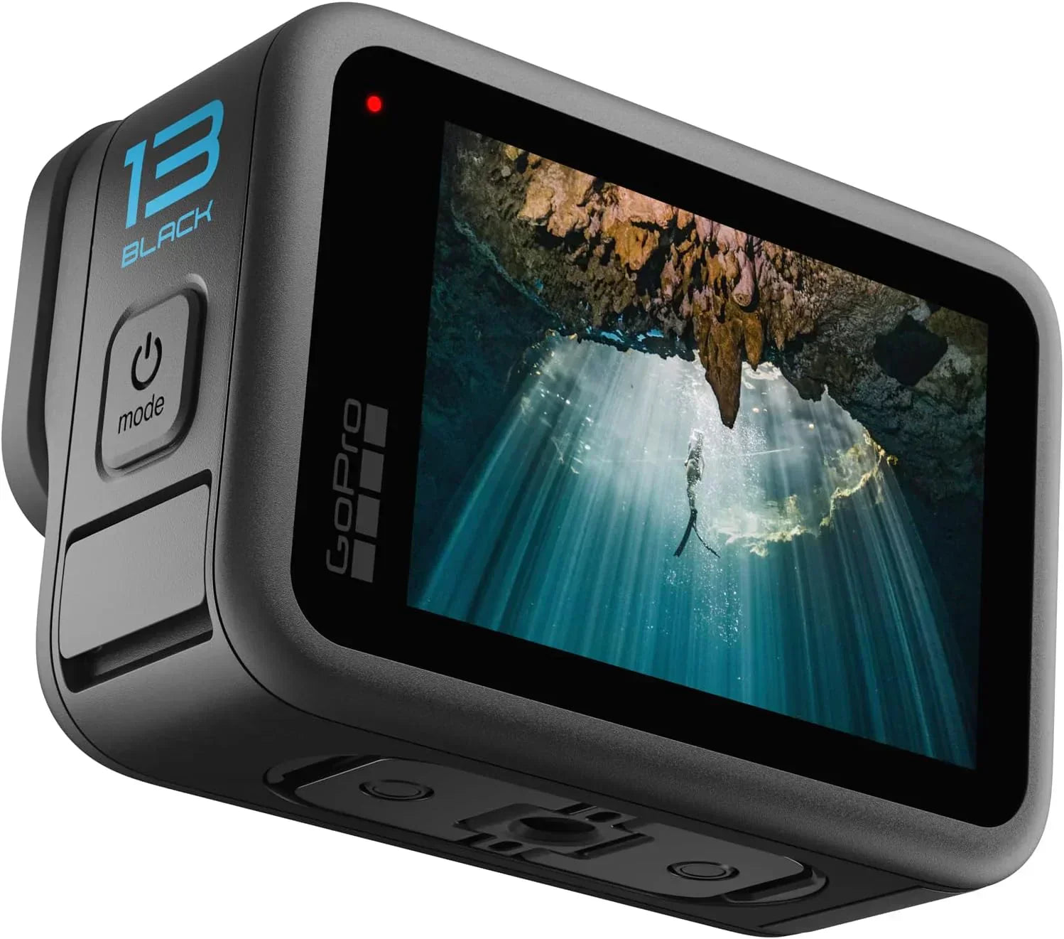 Black Waterproof Action Camera with 5.3K60 Video 27MP Photo Compatability HB-Series Lenses