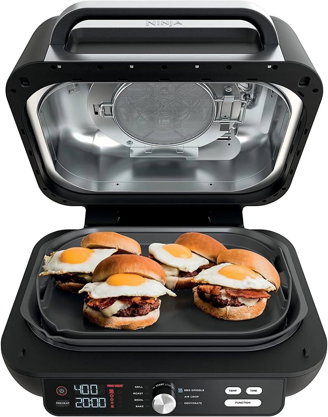 Ninja Foodi Smart XL 6-in-1 Indoor Grill with Air Fry, Bake, Roast, Broil, and Dehydrate, Smart Thermometer